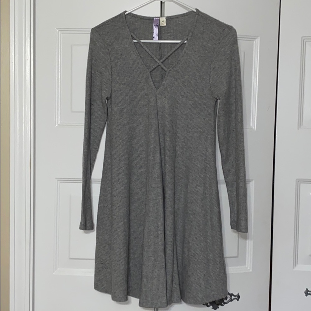Never worn gray sweater material dress